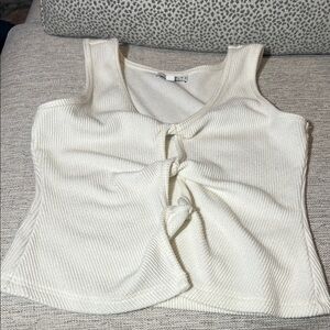 Women's Cream Sleeveless  Miou Muse Top Small